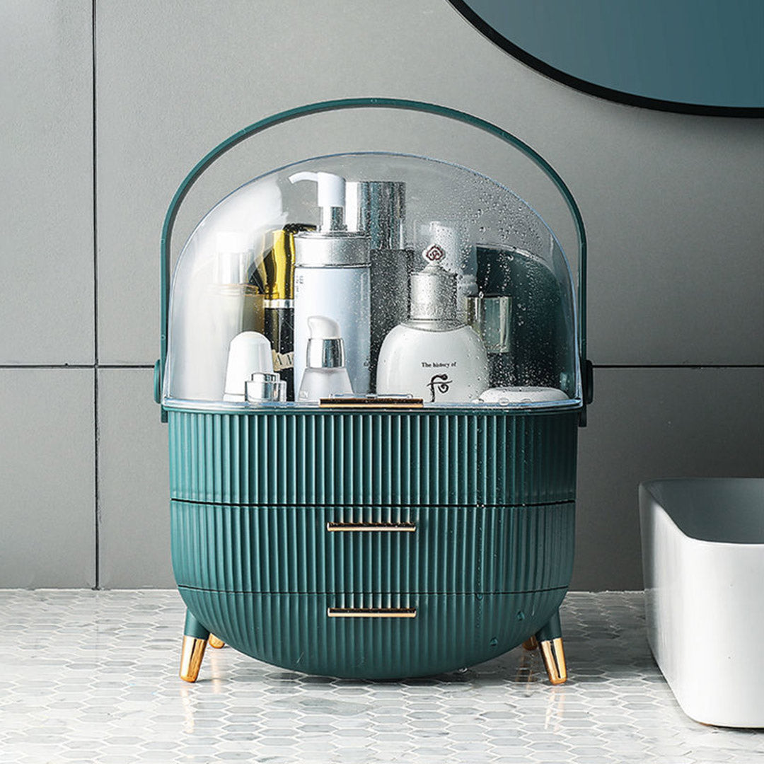 29cm Green Countertop Cosmetic Storage