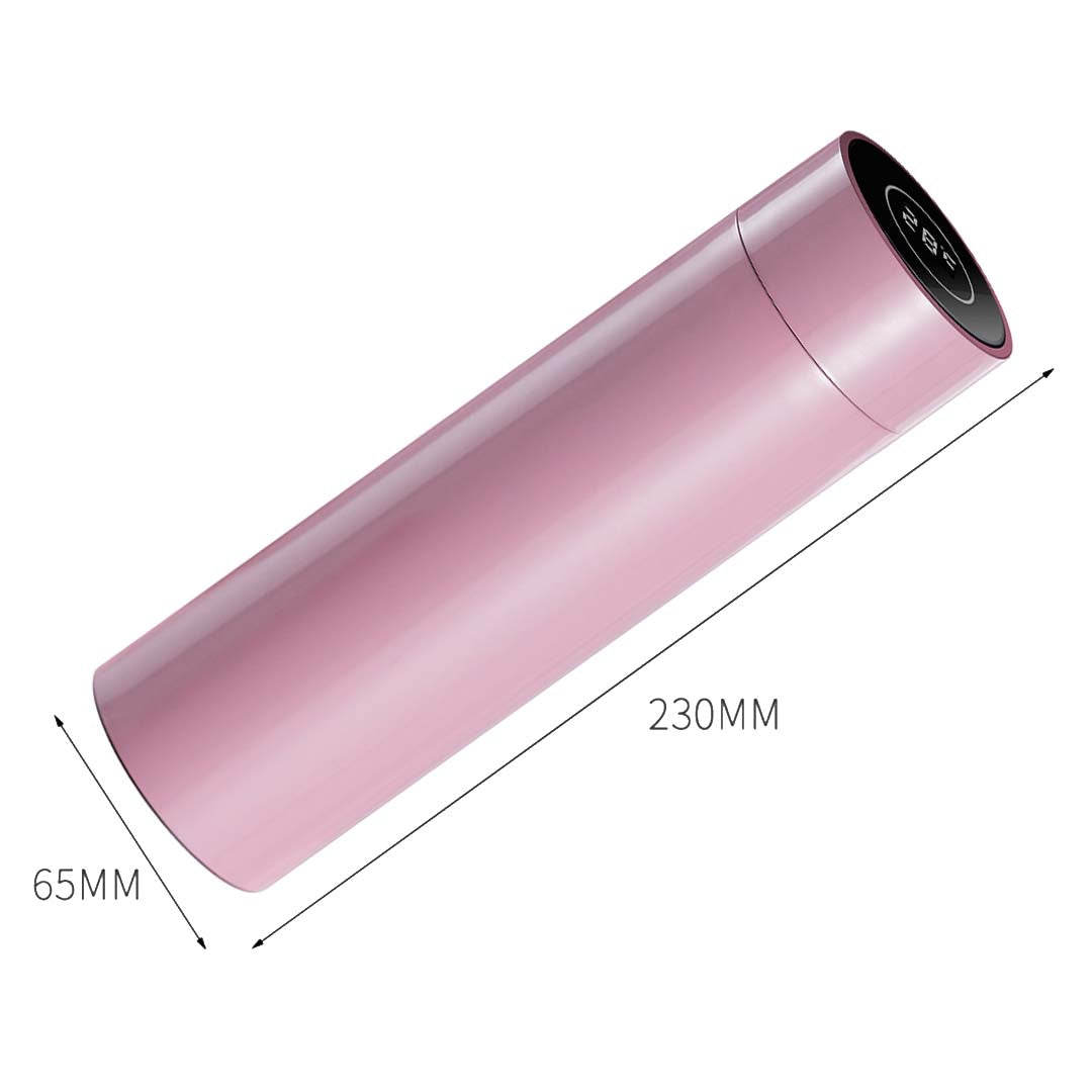 500ML Smart Thermometer Bottle Vacuum Flask Pink