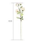 67cm Purple Glass Floor Vase and 12pcs White Artificial Fake Flower Set