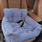 Portable Soft Padded Car Seat Dog Carrier Bed Blue