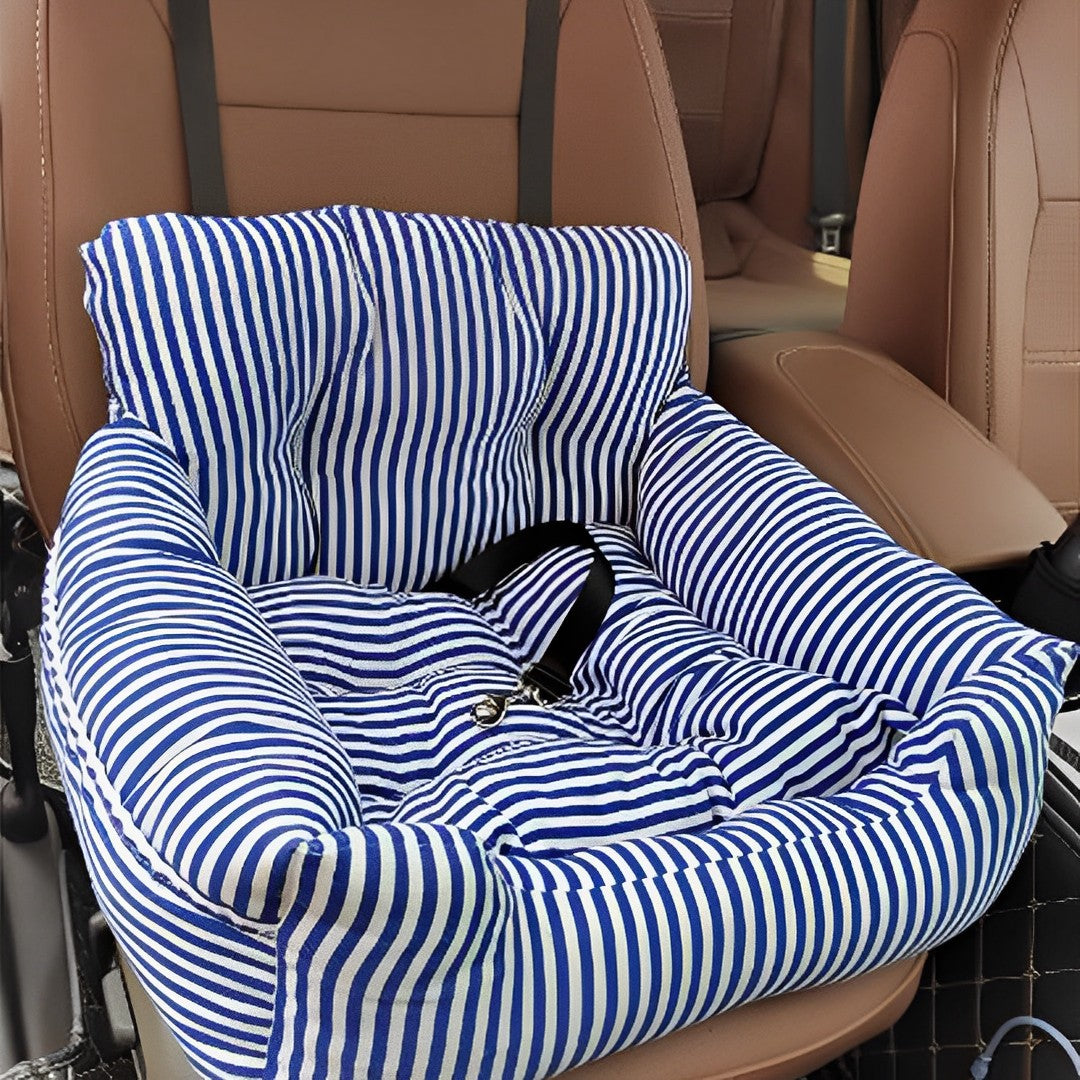 Portable Soft Padded Car Seat Dog Carrier Bed Blue