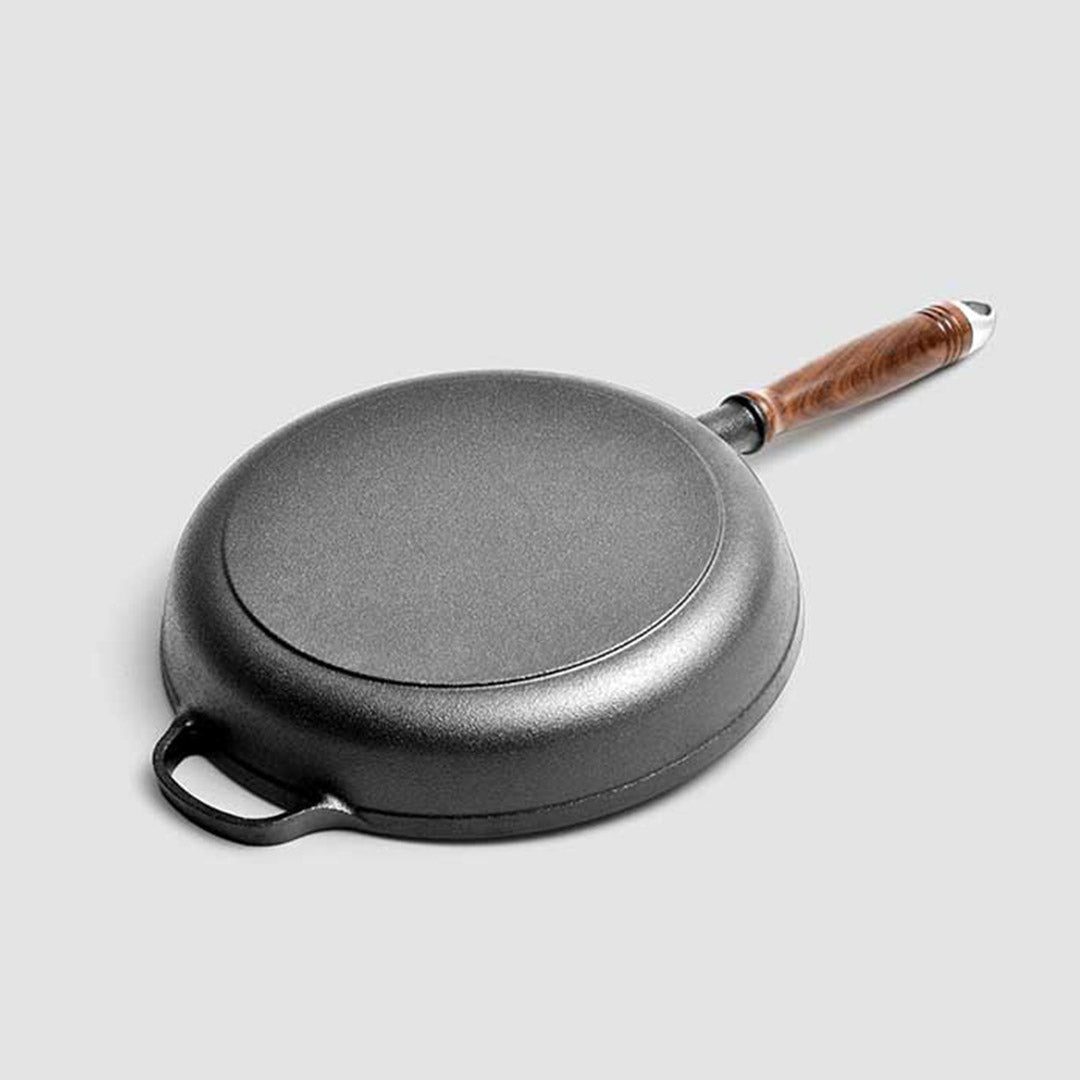 29cm Round Cast Iron Frying Pan Skillet with Helper Handle