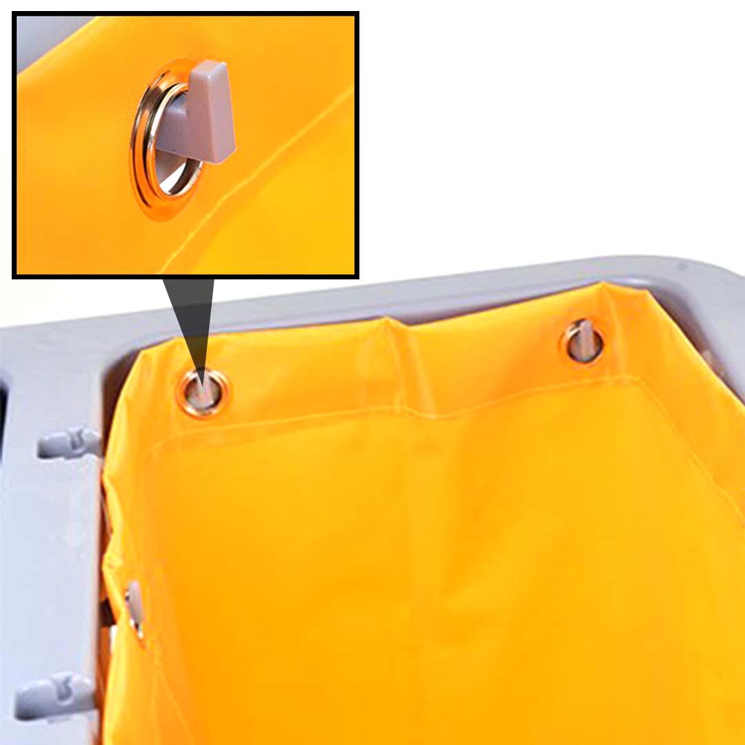 3 Tier Multifunction Janitor Cart and Bag with Lid Blue