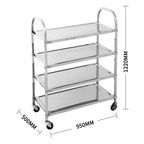 4 Tier Stainless Steel Utility Cart 950x500x1220