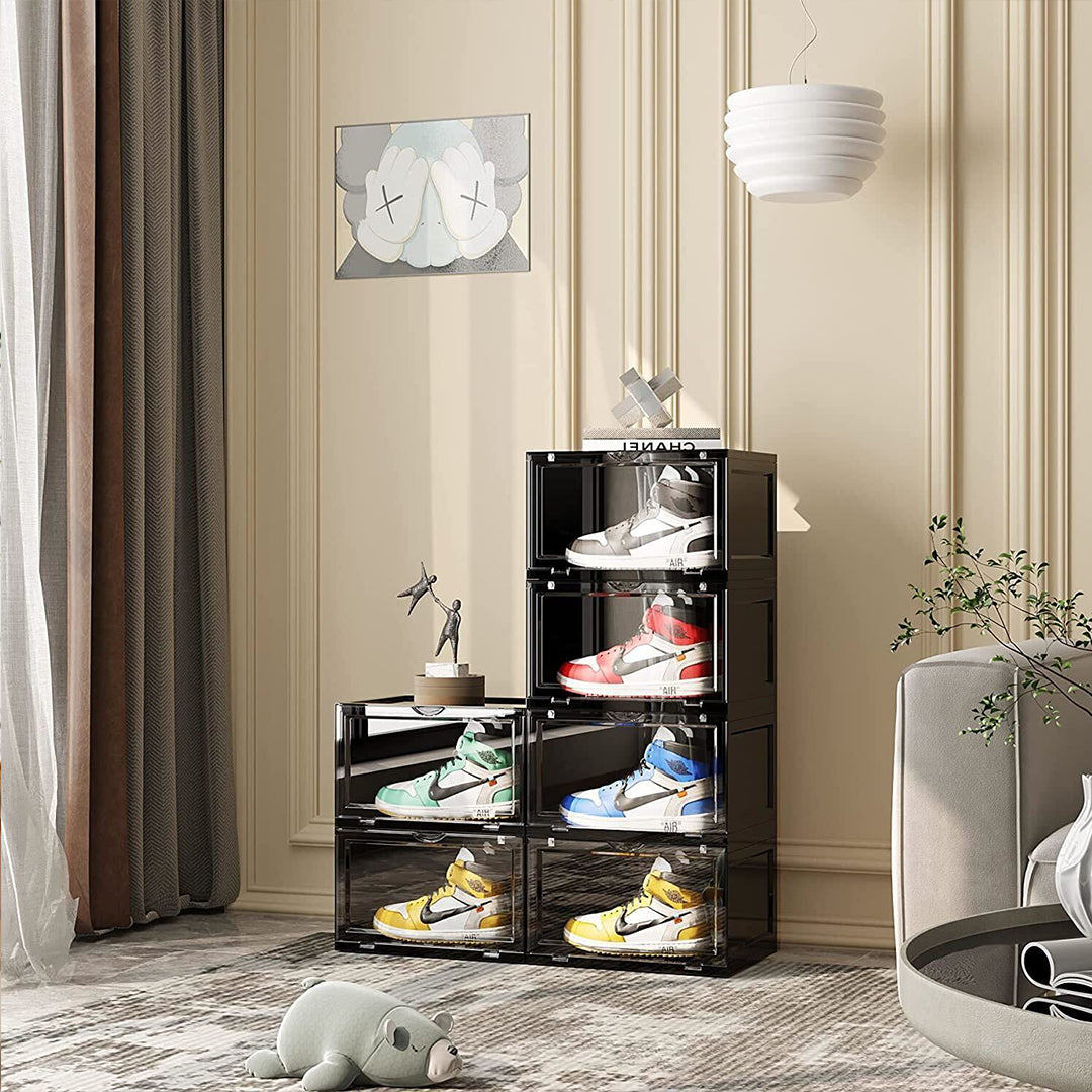 6 Tier Black Shoe Organiser
