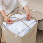 Beige Medium Laundry Hamper Storage Box
