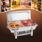 Stainless Steel Chafing Food Warmer Double Tray