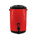 16L Stainless Steel Milk Tea Barrel with Faucet Red