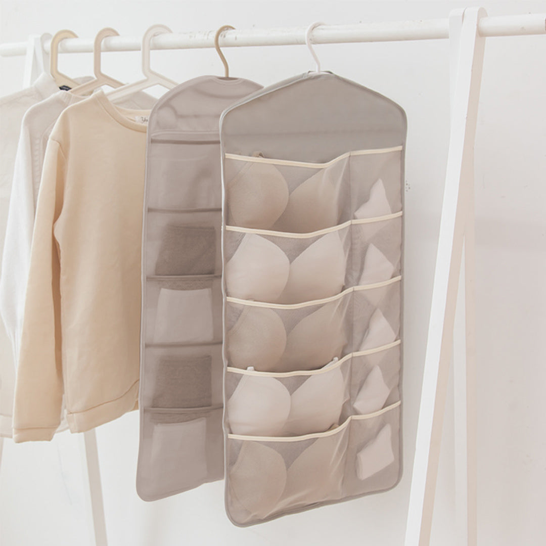 Grey Dual Hanging Storage Bag
