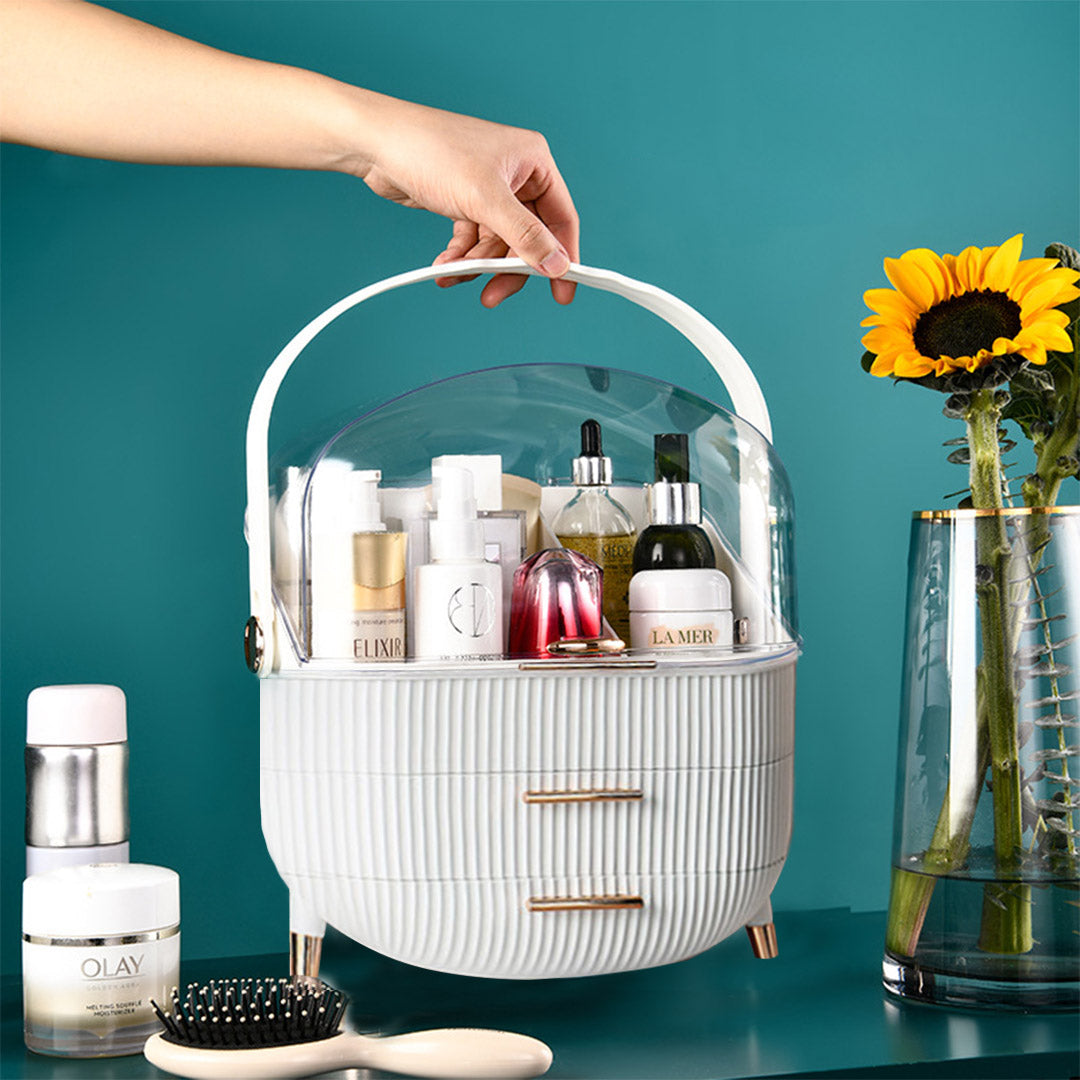 White Cosmetic Jewelry Storage Organiser Set