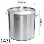 143L Top Grade 18/10 Stainless Steel Stockpot