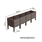 160X51CM Garden Plastic Planter Box with Legs