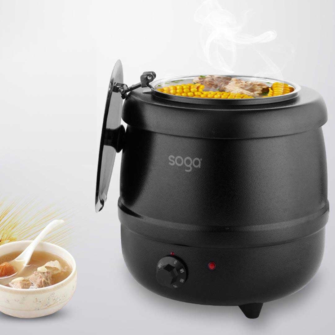 10L Commercial Electric Soup Maker Black