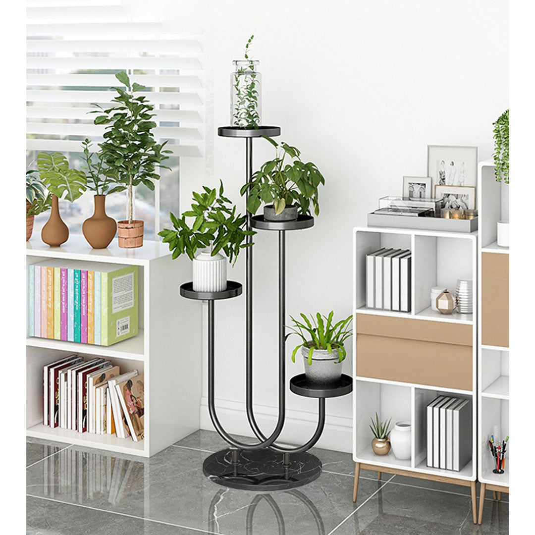 Black U Shaped Plant Stand