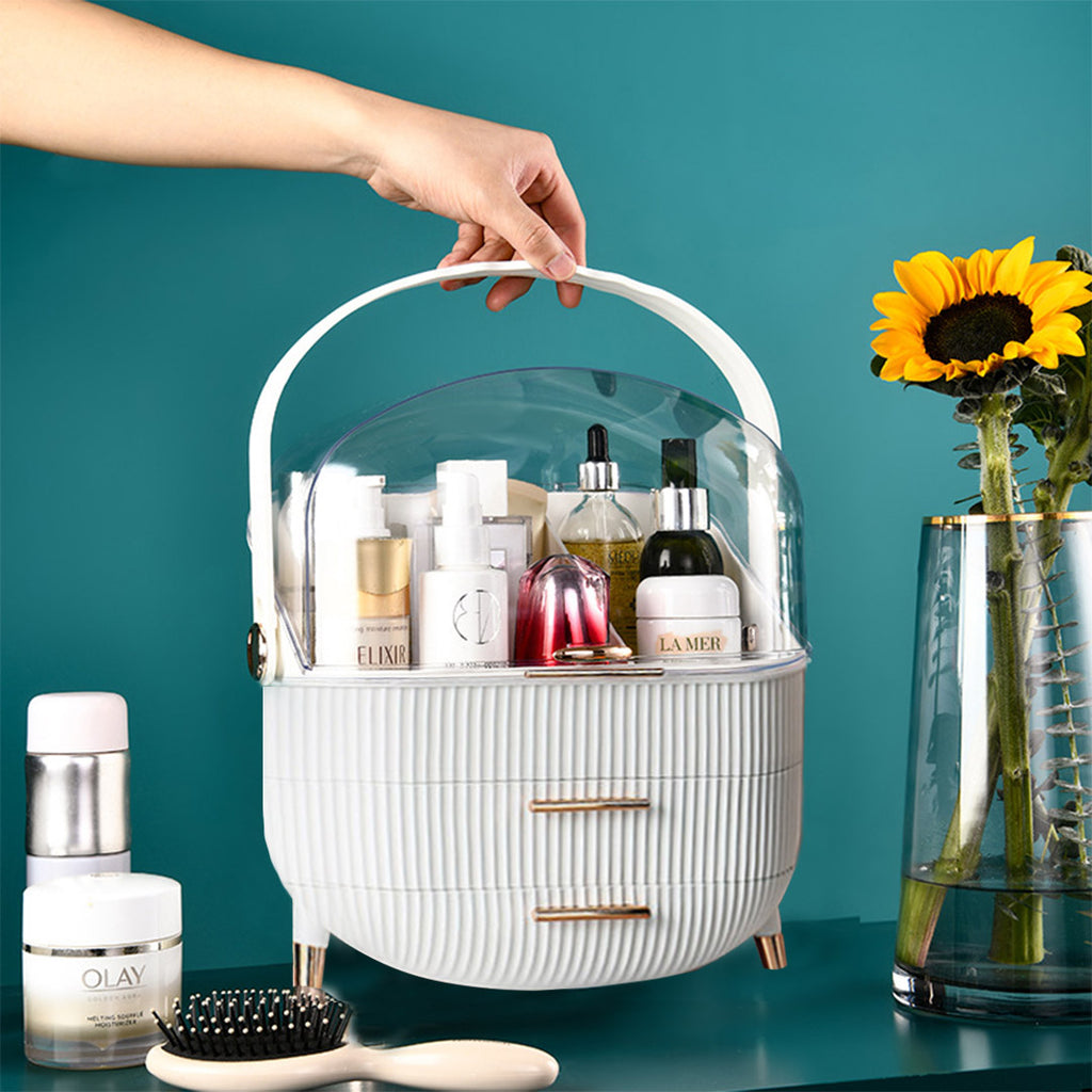 29cm White Countertop Cosmetic Storage