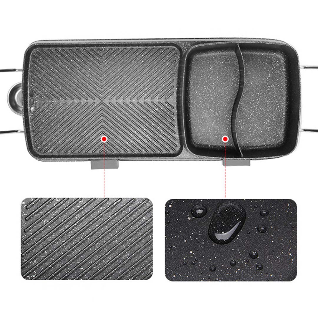 2 in 1 Electric BBQ Grill and Hotpot