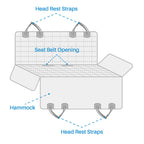 Luxury Oxford Waterproof Pet Back Seat Mat Black