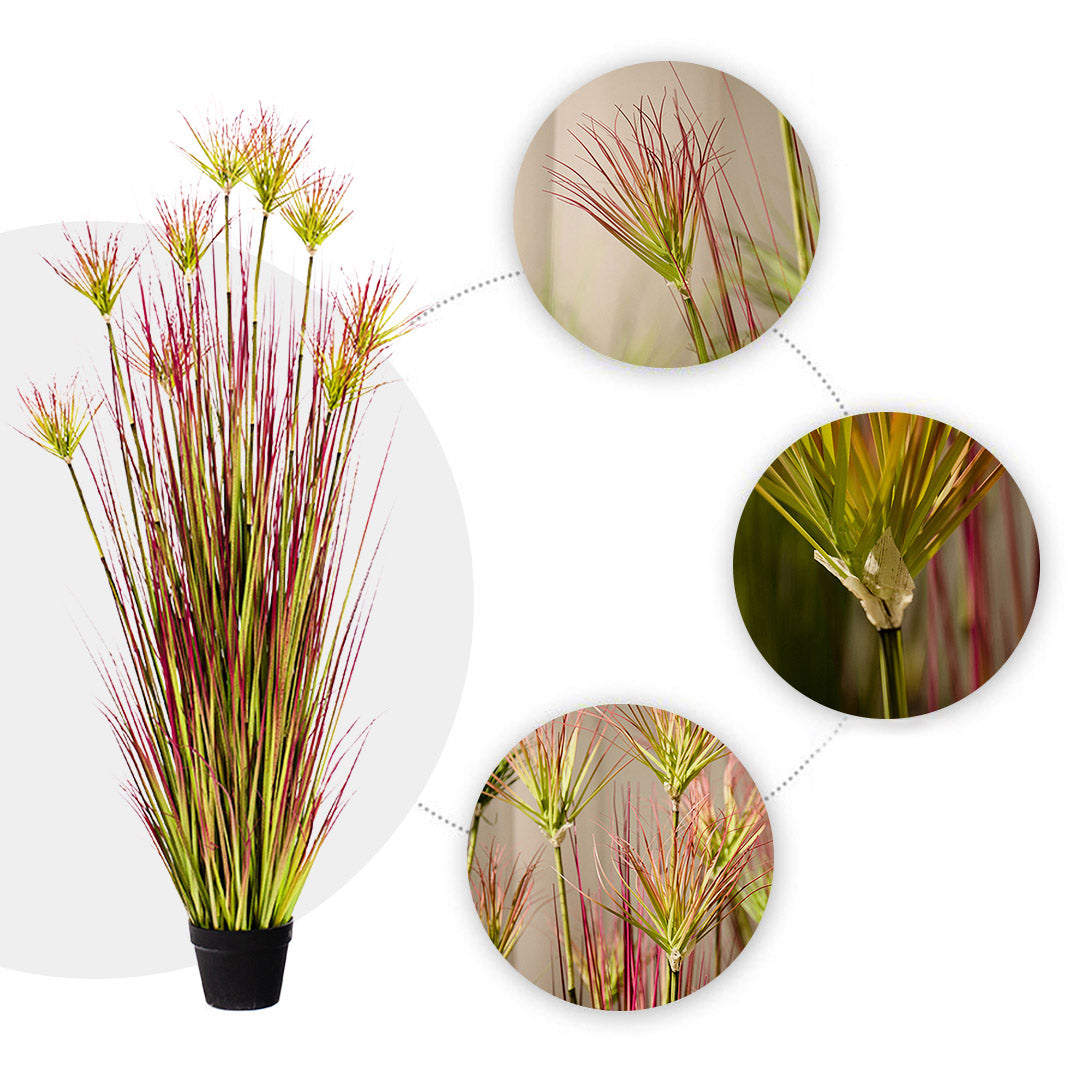 150cm Purple-Red Artificial Indoor Potted Papyrus Plant Tree