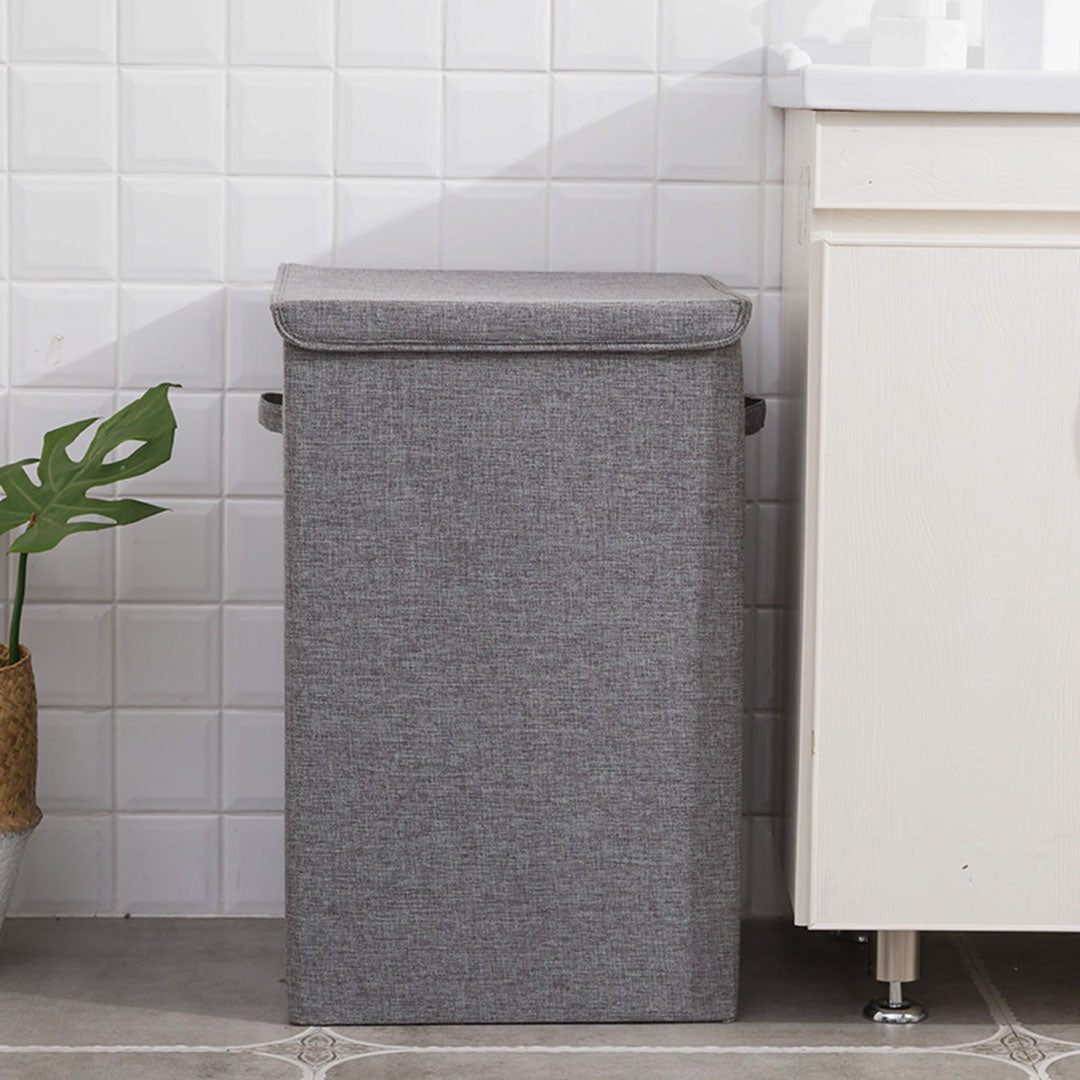 Grey Medium Laundry Hamper Storage Box