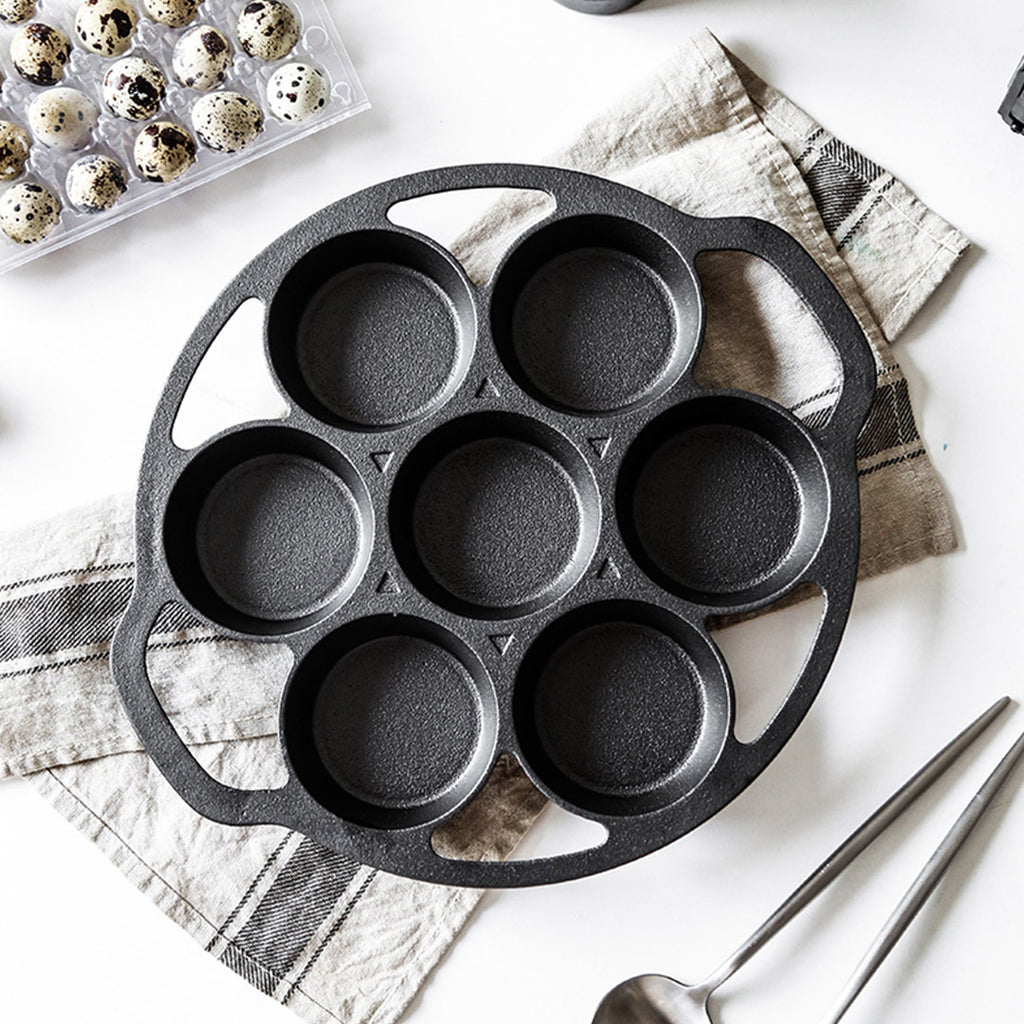32cm Cast Iron Takoyaki Maker 7 Hole Mold