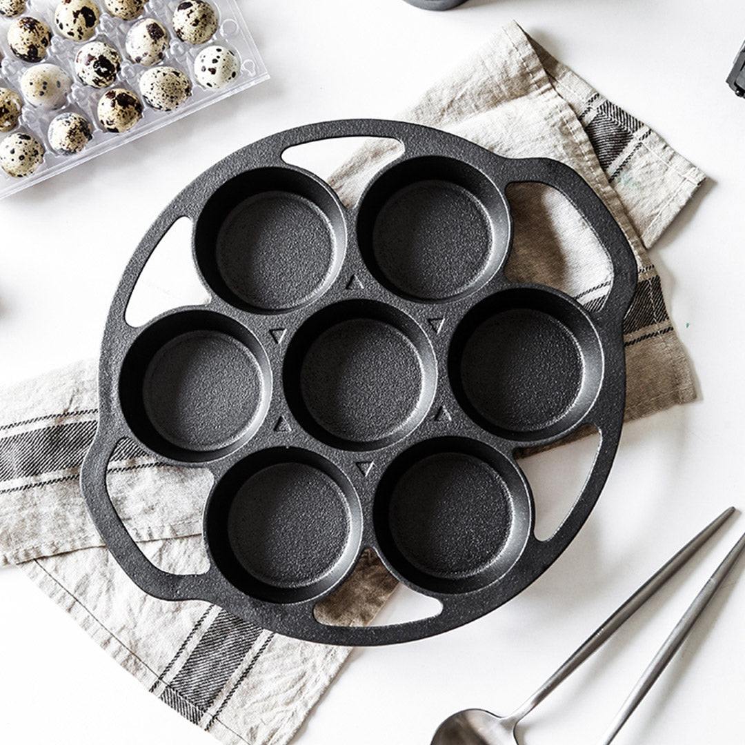 32cm Cast Iron Takoyaki Maker 7 Hole Mold