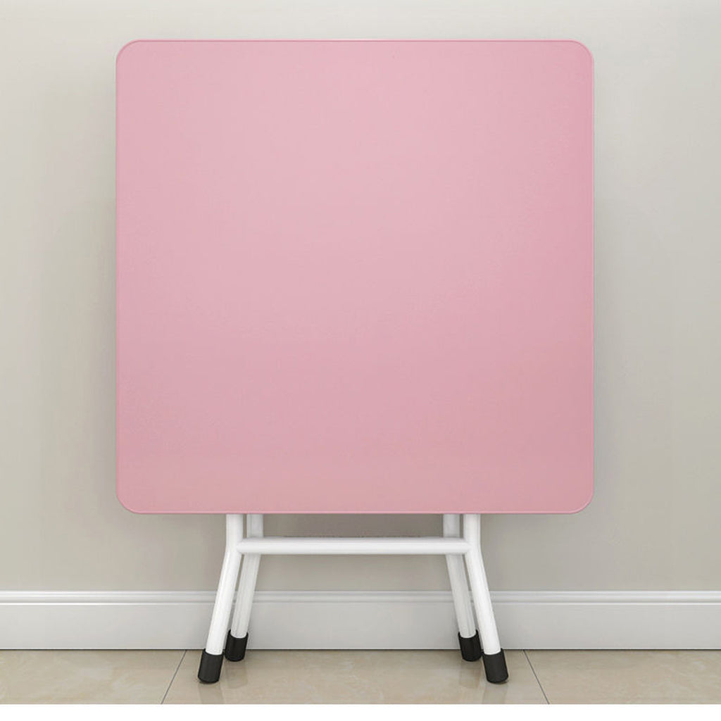 White Foldable Portable Standing Legs Square Table