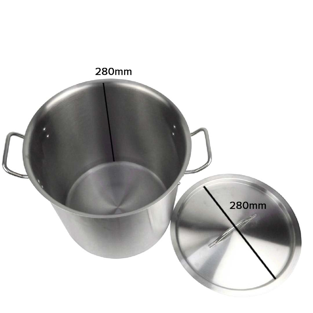 17L Top Grade 18/10 Stainless Steel Stockpot No Lid