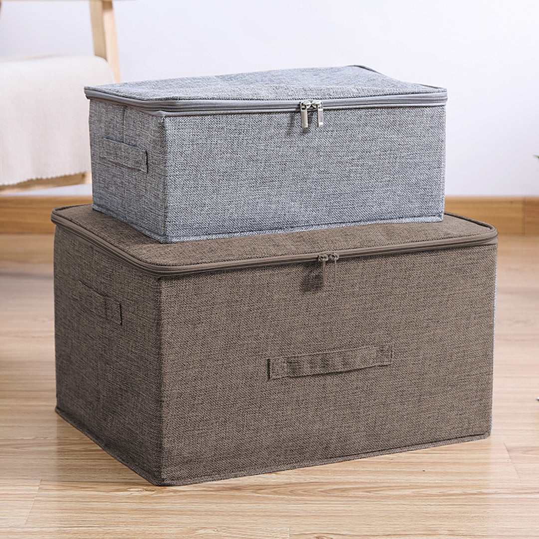 Coffee Large Double Zipper Storage Box