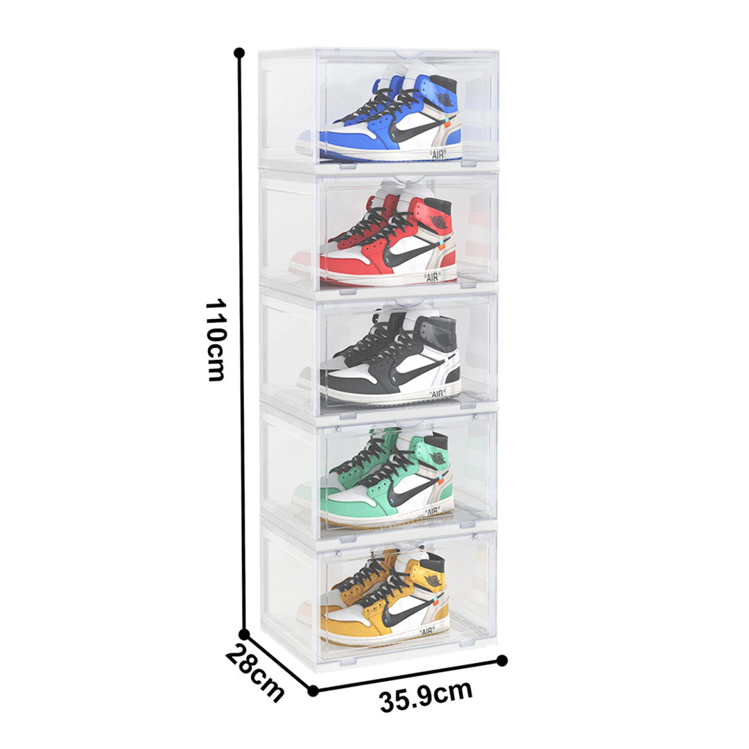 5 Tier Transparent Shoe Organiser