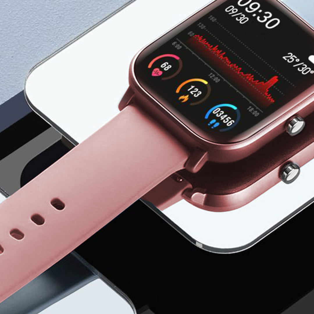 Waterproof Smart Watch Heart Rate Monitor P8 Pink