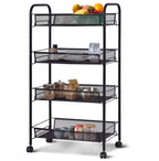 4 Tier Steel Mesh Kitchen Cart