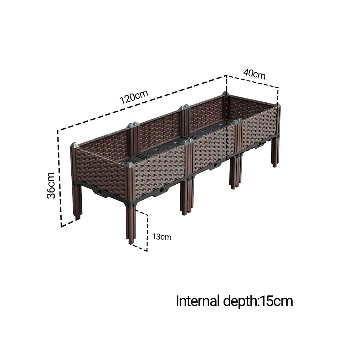 120X36CM Garden Plastic Planter Box with Legs