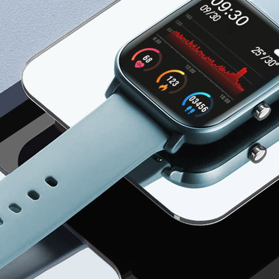 Waterproof Smart Watch Heart Rate Monitor P8 Blue