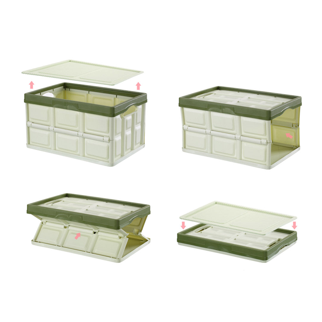 56L Collapsible Car Trunk Storage Box Green