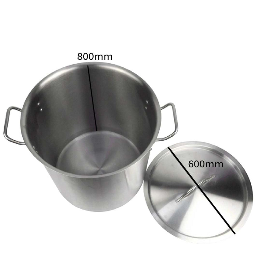 225L Top Grade 18/10 Stainless Steel Stockpot No Lid