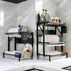 3 Tier Black Dish Drainer Kitchen Organiser