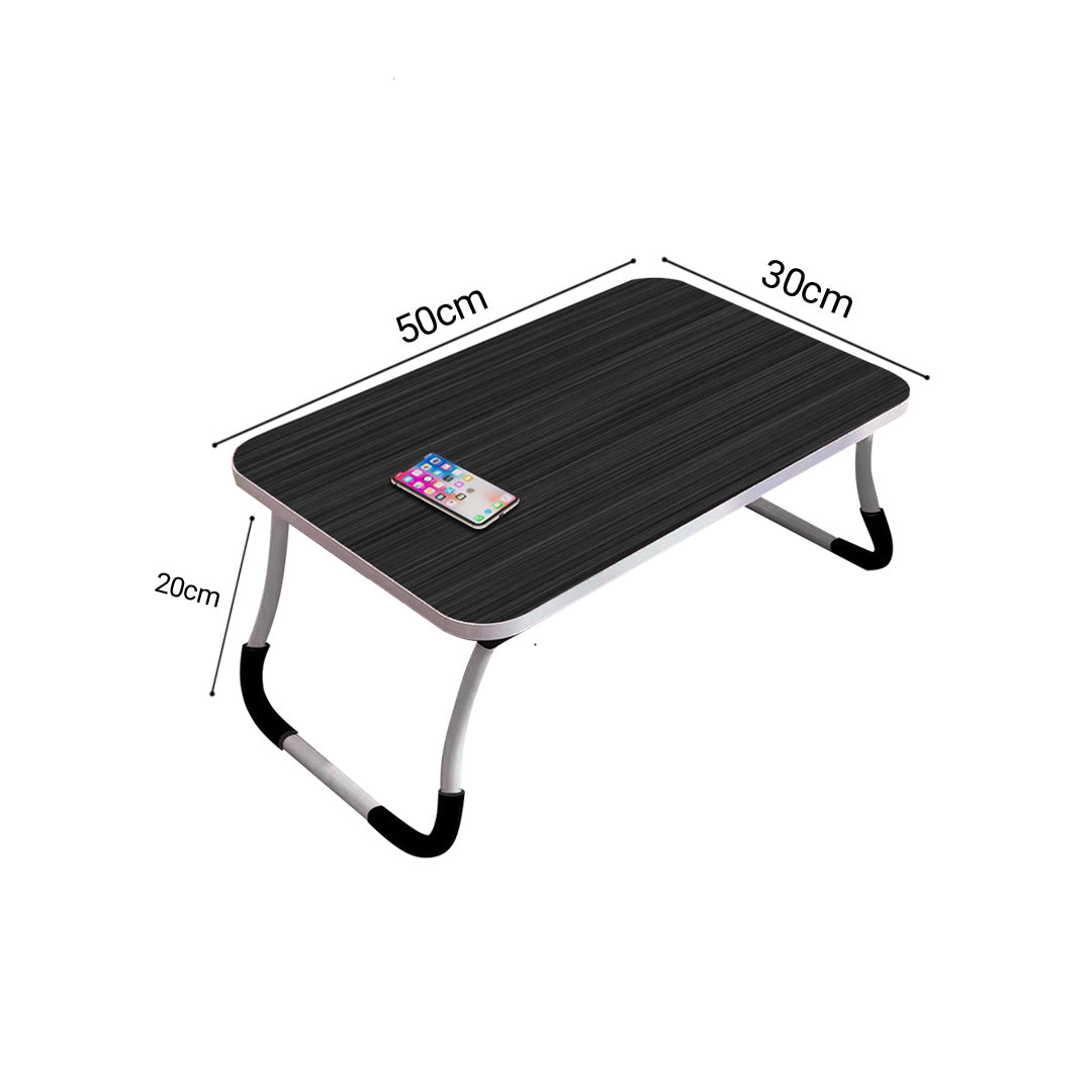 Black Foldable Study Bed Table Adjustable Portable Desk Stand