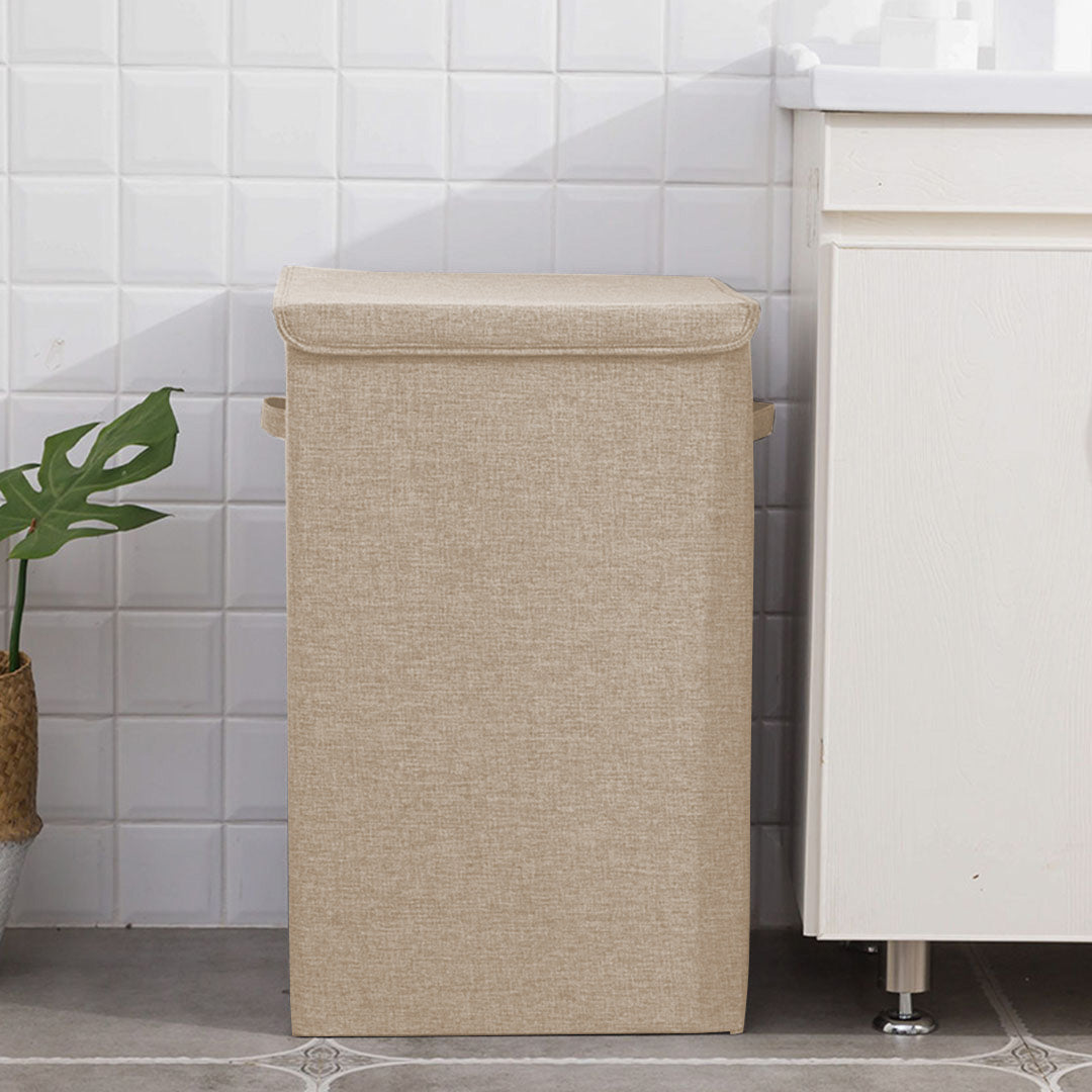 Beige Medium Laundry Hamper Storage Box