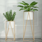 70CM Gold Wire Metal White Pot Holder Rack