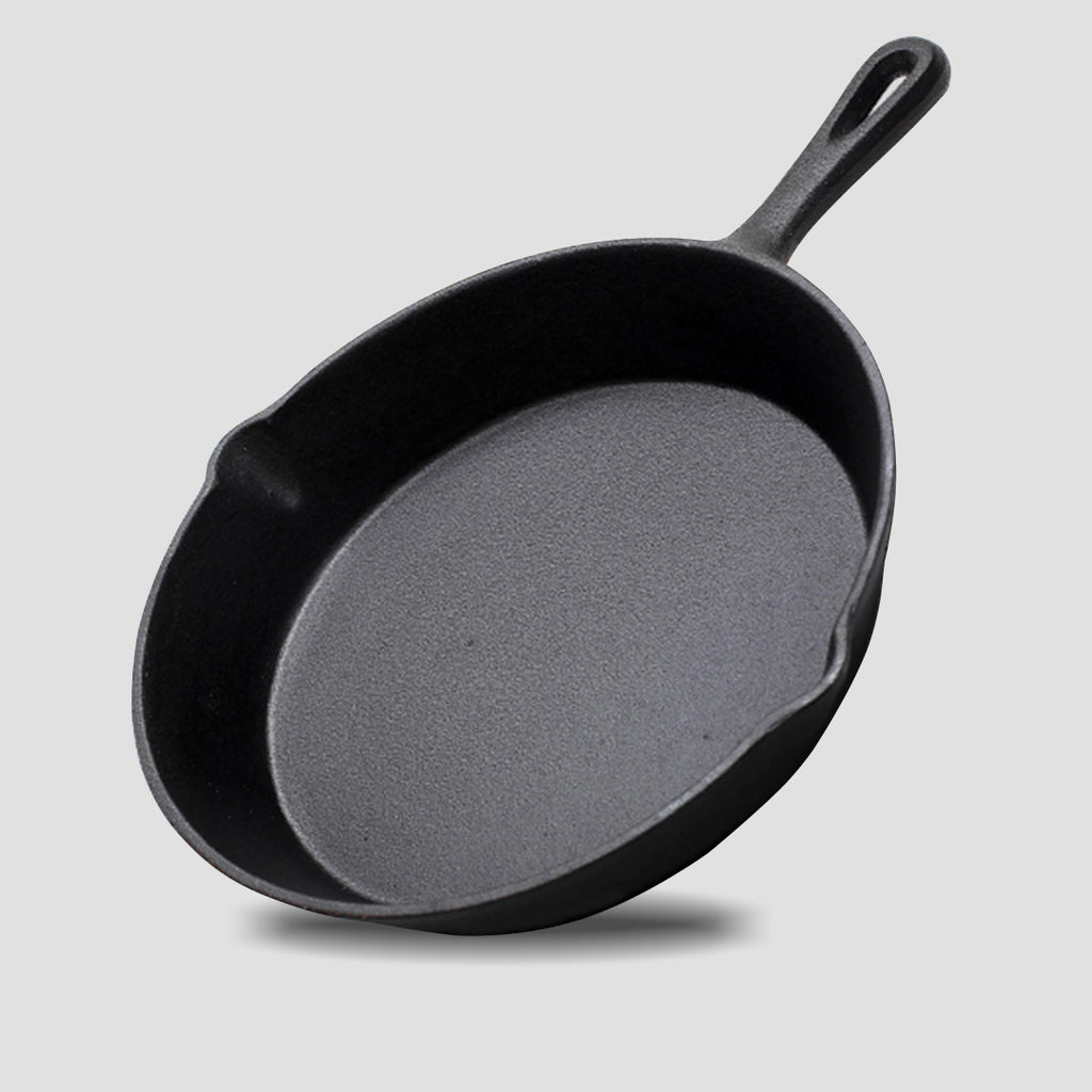 SOGA 26cm Round Cast Iron Frying Pan Skillet with Handle