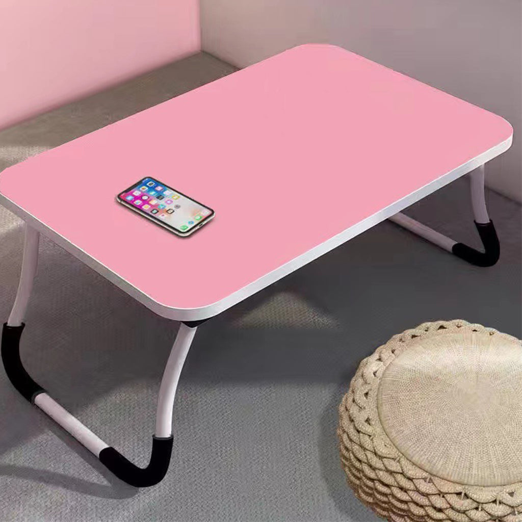 Pink Foldable Study Bed Table Adjustable Portable Desk Stand