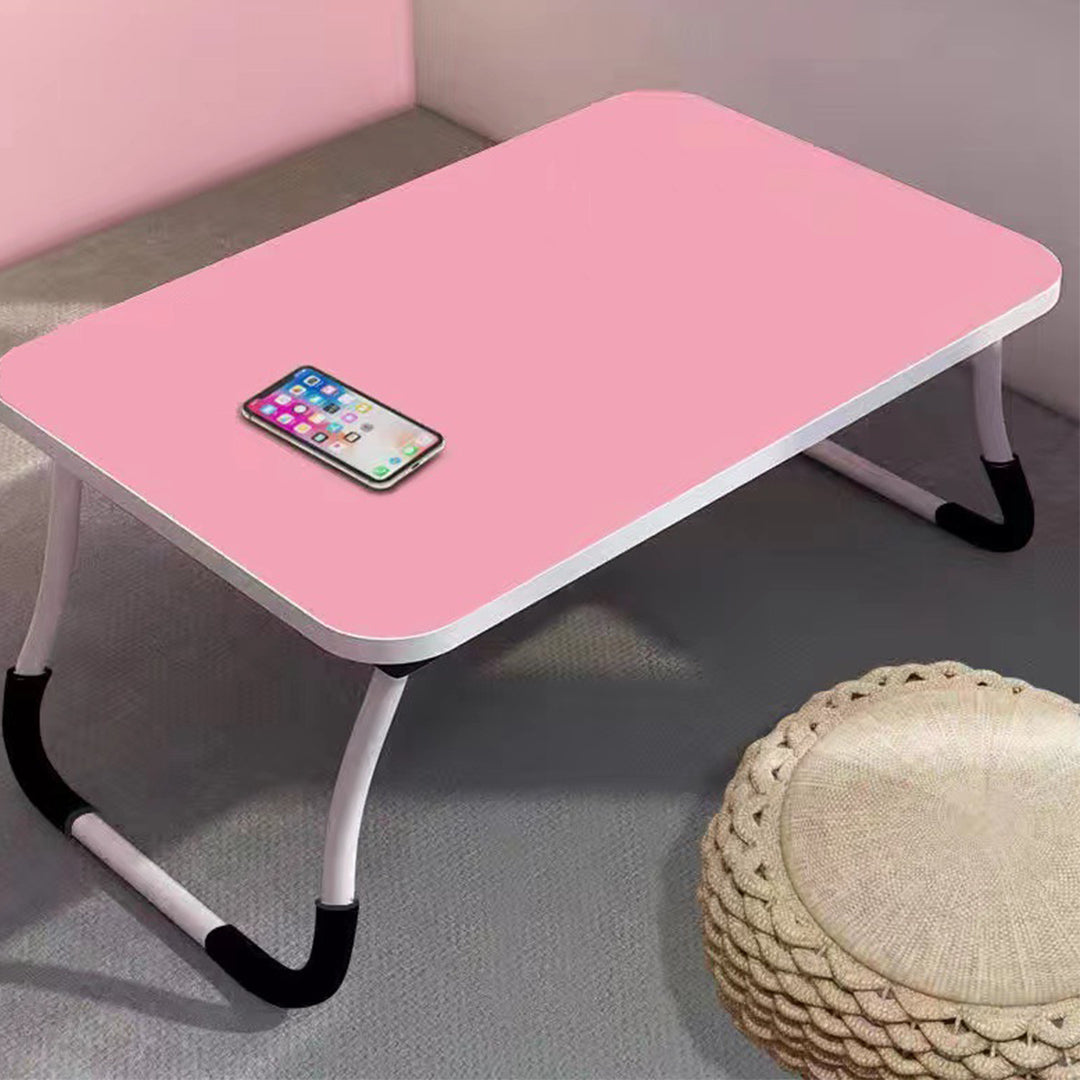 Pink Foldable Study Bed Table Adjustable Portable Desk Stand