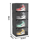 4 Tier Black Shoe Organiser