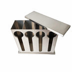Stainless Steel Buffet Utensil Holder 4 Holes