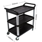 3 Tier Utility Cart Black Large