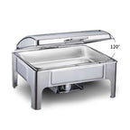 9L Rectangular Stainless Steel Chafing Dish Set with Glass Lid