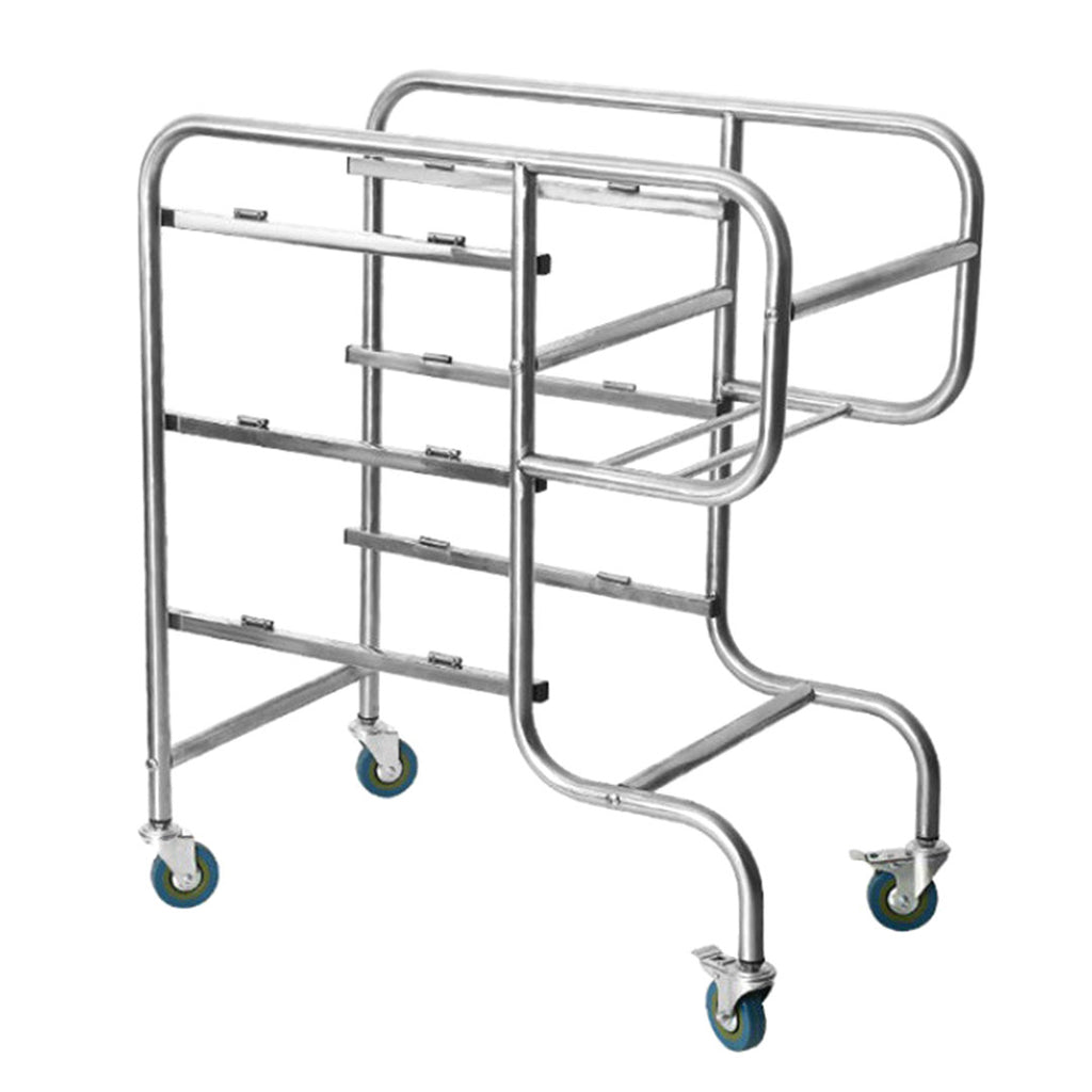 3 Tier Trolley Cart Five Buckets Square 80x43x89cm Round