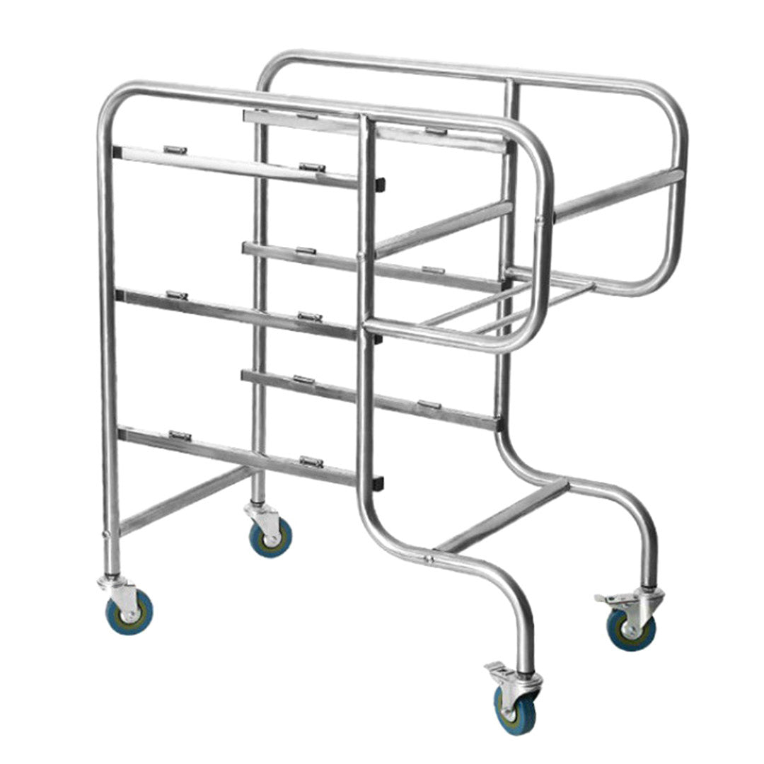 3 Tier Trolley Cart Five Buckets Square 80x43x89cm Round