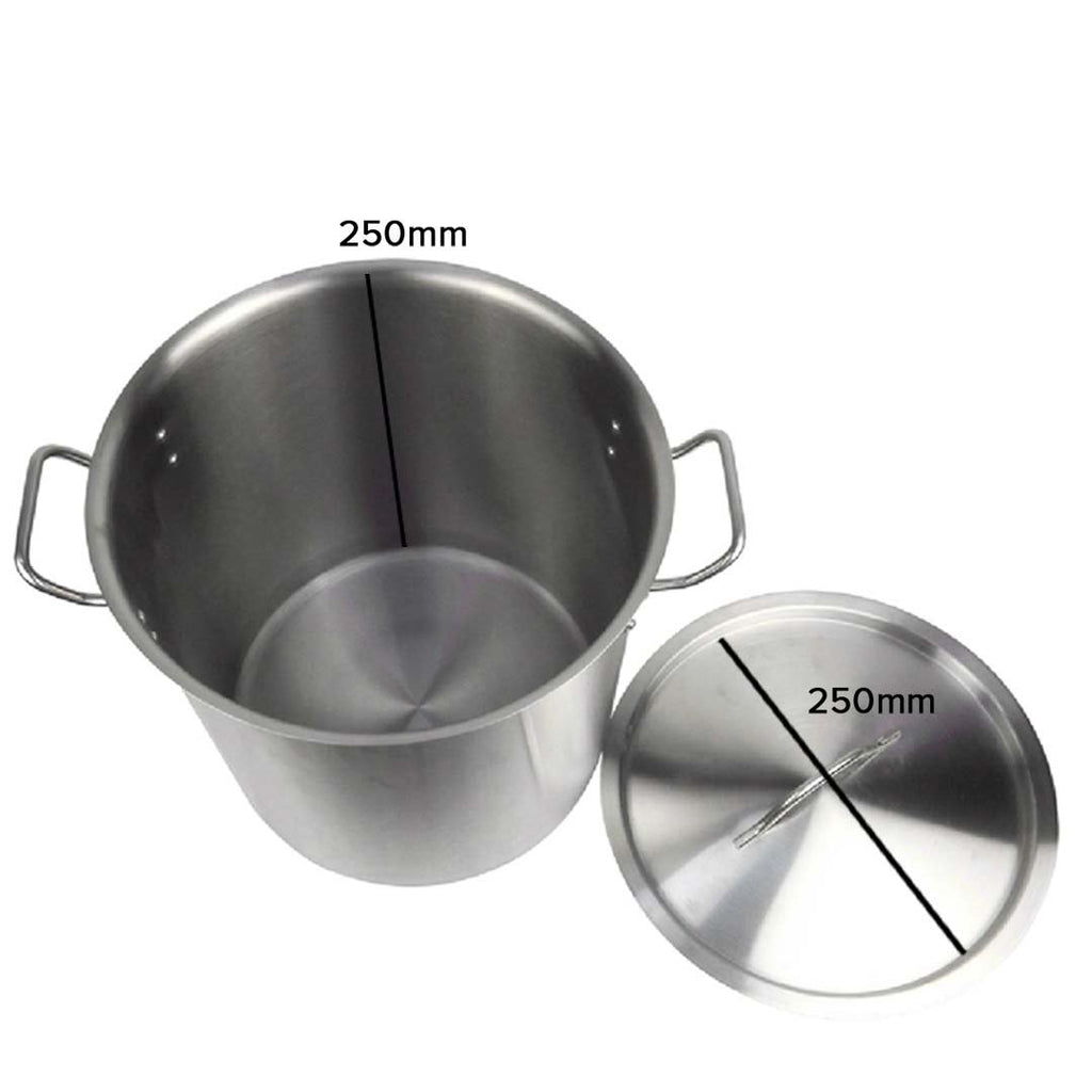 12L Top Grade 18/10 Stainless Steel Stockpot No Lid