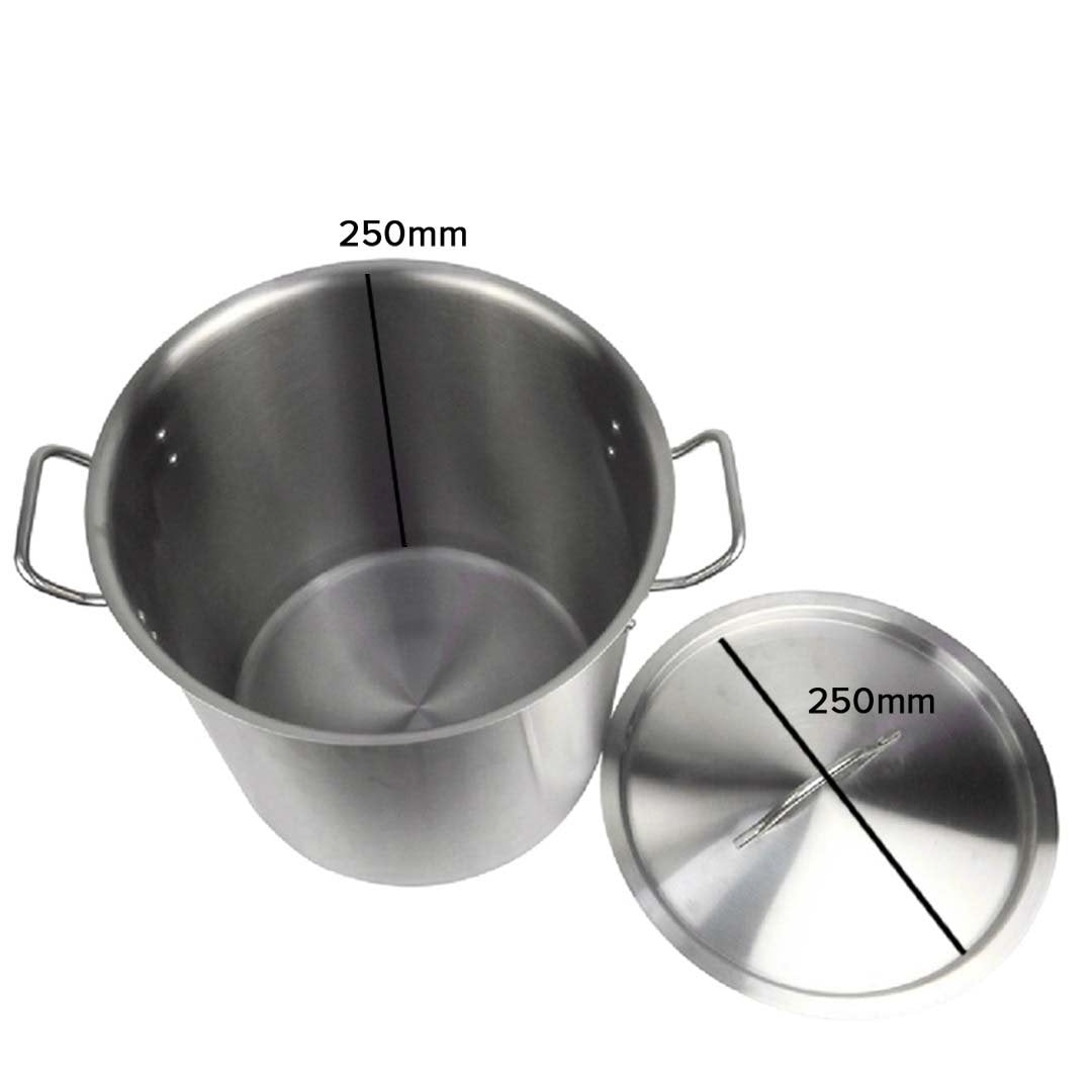12L Top Grade 18/10 Stainless Steel Stockpot No Lid